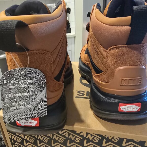 Vans MTE Crestline Waterproof Glazed Ginger Mens Size 10.5 Boots HIKING SHOE NEW - Picture 4 of 16